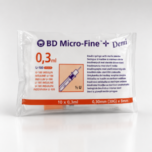 Siringa per insulina 0,3 ml + ago 10x