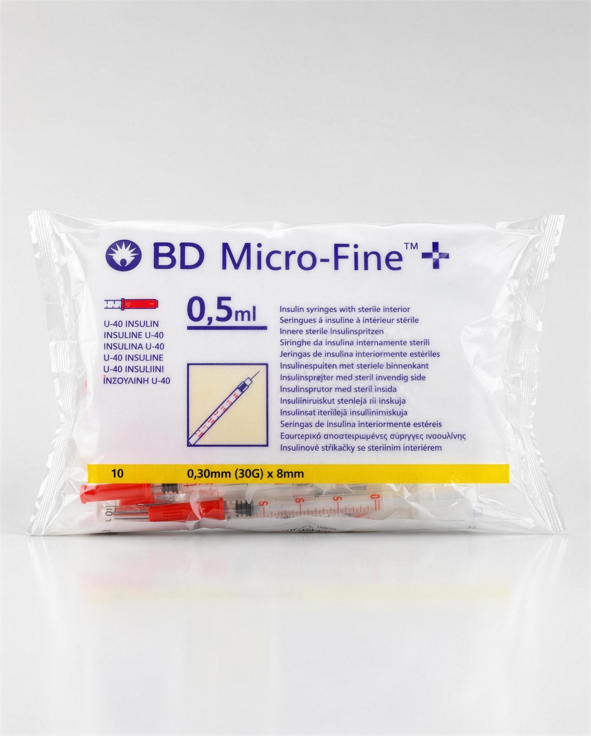 Siringa per insulina 0,5 ml + ago 10x